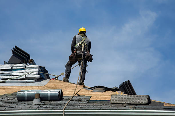 Professional Gutter Installation technician working in Berkshire, NY
